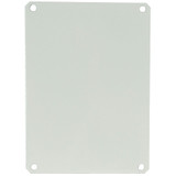 PL142 | Allied Moulded Products White Carbon Steel Back Panel (For 14 x 12 Enclosures)