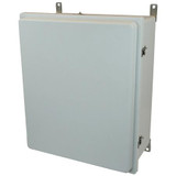 AM24200RT Allied Moulded Products 24 x 20 x 10 Fiberglass enclosure with raised hinged cover and stainless-steel twist latches