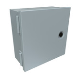 N1J884 Hammond Manufacturing 8in x 8in x 4in Type 1 Mild Steel Enclosure with Hinged Cover and Quarter Turn Latch