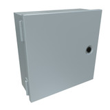 N1J10104 Hammond Manufacturing 10in x 10in x 4in Type 1 Mild Steel Enclosure with Hinged Cover and Quarter Turn Latch