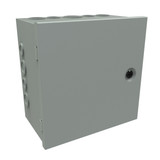 CHKO10106 Hammond Manufacturing 10in x 10in x 6in Type 1 Mild Steel Enclosure with Hinged Cover and Quarter Turn Latch with Knockouts