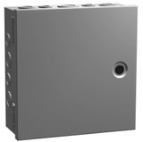 CHKO18124 | Hammond Manufacturing 18 x 12 x 4 Mild steel enclosure with hinge door and quarter turn with knockouts