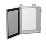 1414PHO8LP | 16 x 14 x 8 Steel Enclosure with Continuous Hinge Door and Clamps