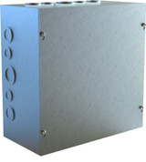 CSKO12124 | Hammond Manufacturing 12 x 12 x 4 Mild steel enclosure with screw cover and knockouts