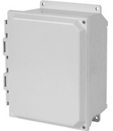 PJU12106HF | Hammond Manufacturing 12 x 10 x 6 Fiberglass enclosure with 2-screw hinged cover