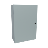 N1A16167 Hammond Manufacturing 16in x 16in x 7in Type 1 Mild Steel Enclosure with Hinged Cover and Quarter Turn Latch