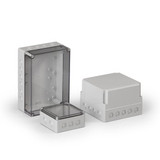 DPB122 | Ensto Polycarbonate Pushbutton -enclosure with 1x22,5mm hole, 82x80x86mm (3.2x3.1x3.4inch) with grey cover, UL-listed.