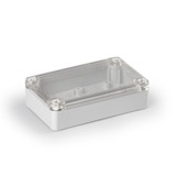 SPCP131304LT.U | Ensto Polycarbonate enclosure 125x125x35mm (4.9x4.9x1.4inch) with transparent cover, UL-listed, IP66/67.