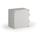 WPCP303013T.U | Ensto Polycarbonate enclosure 300x300x132mm (11.8x11.8x5.2 inch) with transparent cover, hinges and latches, UL-listed, IP66/67.
