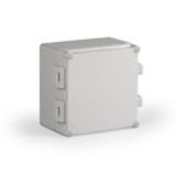 WPCP304013G.U | Ensto Polycarbonate enclosure 400x300x132mm (15.7x11.8x5.2 inch) with grey cover, hinges and latches, UL-listed, IP66/67.