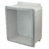 AMP1860CCF | Allied Moulded Products 18 x 16 x 10 Polycarbonate enclosure with 4-screw lift-off clear cover