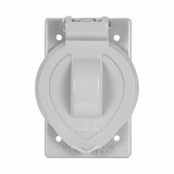 7420 | Eaton COVER WP SGL RECP 1.56"D DIECAST VERT GY