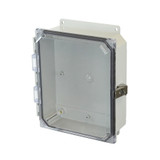AMP1082CCLF | Allied Moulded Products 10 x 8 x 2 Polycarbonate enclosure with hinged clear cover and snap latch