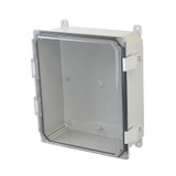 AMP1204CCNL | Polycarbonate enclosure with hinged clear cover and nonmetal snap latch