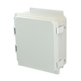 AMP1204NLF | Polycarbonate enclosure with hinged cover and nonmetal snap latch