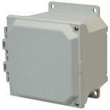 AMU664HF | 6 x 6 x 4 Fiberglass enclosure with 2-screw hinged cover