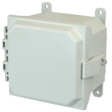 AMU664NL | 6 x 6 x 4 Fiberglass enclosure with hinged cover and nonmetal snap latch