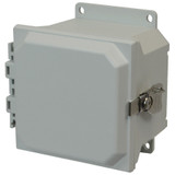 AMU664TF | 6 x 6 x 4 Fiberglass enclosure with hinged cover and twist latch