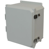 AMU1206LF | Allied Moulded Products 12 x 10 x 6 Metal Snap Latch Hinged Solid/Opaque Cover