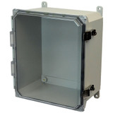 AMU1648CCL | Fiberglass enclosure with hinged clear cover and snap latch