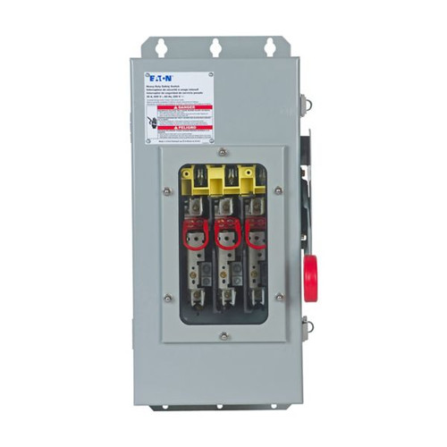 DH362FDKW Eaton HD, 3P, 600V, 60A, Fusible, NEMA 12/3R Safety Switch