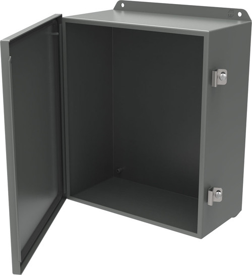 HJ16148HLP | Hammond Manufacturing 16 x 14 x 8 Hinged Steel Cover Gray