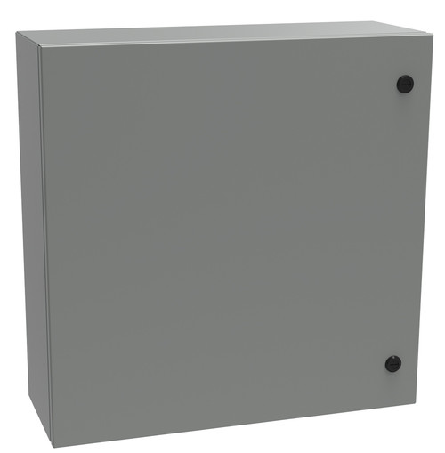 EN4SD30308LG | Hammond Manufacturing 30 x 30 x 8 Steel enclosure with hinge cover and quarter turn latch