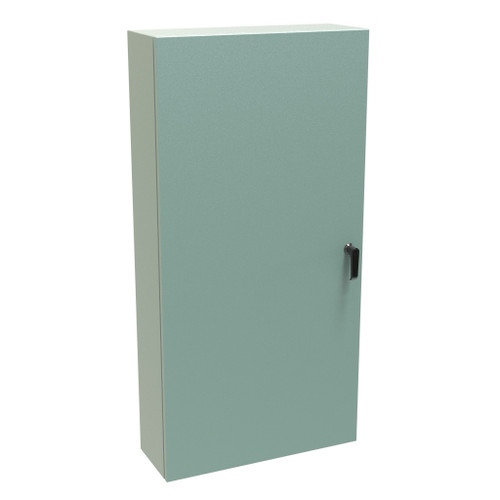 EN4SD48248GY Hammond Manufacturing 48in x 24in x 8in Mild Steel Enclosure with Hinged Cover and 3-Point Latching Handle