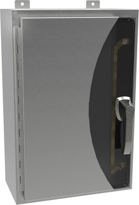 HW30308S16HK | Hammond Manufacturing 30 x 30 x 8 Stainless Steel Hinged Lockable Enclosure