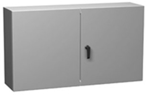 EN4TD304210GY | 30 x 42 x 10 Steel 2 Door Enclosure with 3 Point Lockable Handle