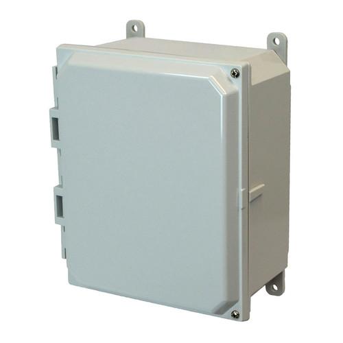 PCJ864H Hammond Manufacturing 8in x 6in x 4in Type 4X Polycarbonate Enclosure with 2-Screw Hinged Cover