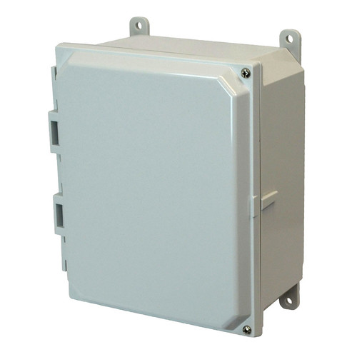 PCJ1084H Hammond Manufacturing 10in x 8in x 4in Polycarbonate Enclosure with 2-Screw Hinged Cover