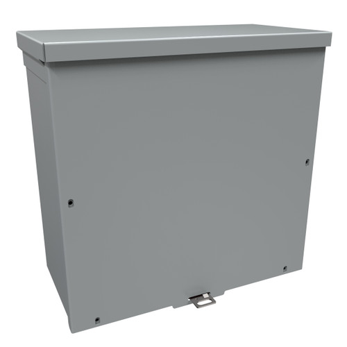 C3R12126SCNKO Hammond Manufacturing 12in x 12in x 6in Steel enclosure with lift-off cover and screws with knockouts
