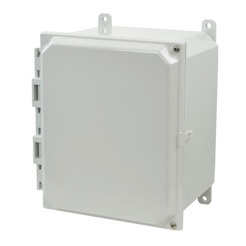 AMP1086H Allied Moulded Products 10in x 8in x 6in Polycarbonate Enclosure with 2-Screw Hinged Cover