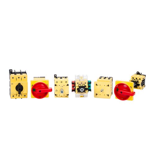 MSW 125 B-3 H | Disconnect Switch w/ Handle (Red/Yellow) and Shaft