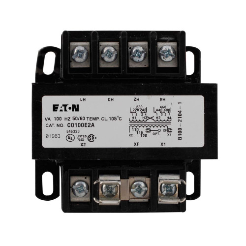 C0100E3C Eaton Industrial Control Transformer (100 Volt Amps)