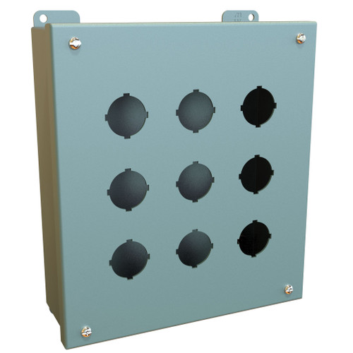 1435K | Mild Steel Enclosure (30.5mm, 9 holes)