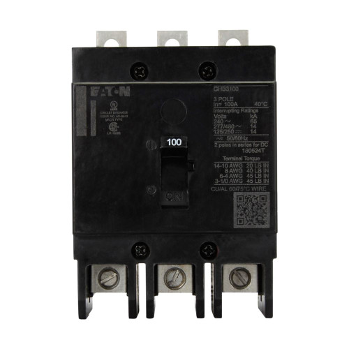 GHB3015 Eaton Series C Complete Molded Case Circuit Breaker (G-frame, 3P, 15A, 480Y/277 VAC, 125/250 VDC, 50/60 Hz) GHB3015 Eaton Series C Complete Molded Case Circuit Breaker (G-frame, 3P, 15A, 480Y/277 VAC, 125/250 VDC, 50/60 Hz)