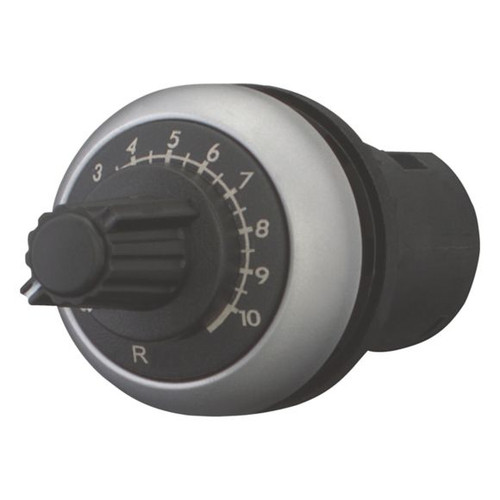 M22-R10K Eaton Potentiometer, Classical, M22, 22.5 mm, R 10 kΩ, P 0.5 W, Bezel: titanium
