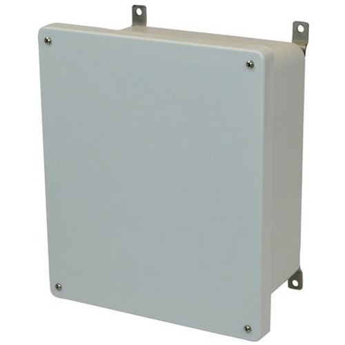 AM1426 | Allied Moulded Products 14 x 12 x 6 Fiberglass enclosure with 4-screw lift-off cover