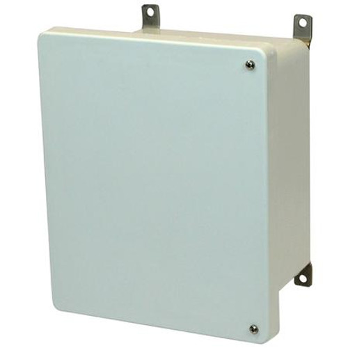AM864H | 8 x 6 x 4 Fiberglass enclosure with 2-screw hinged cover