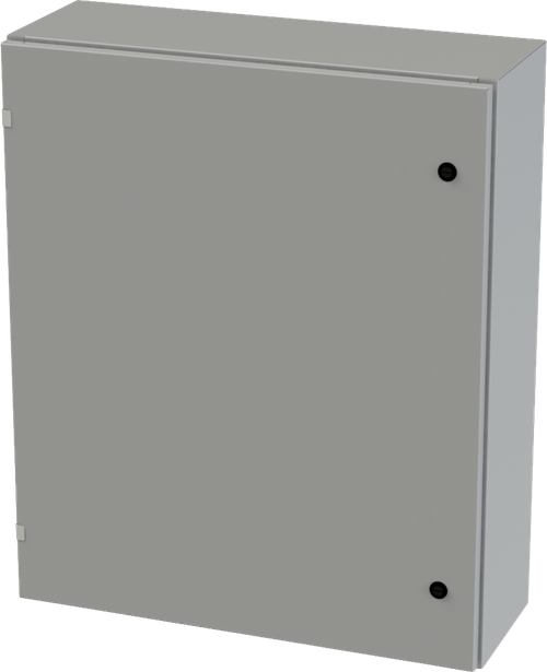 SCE-36EL3010LP Saginaw Control and Engineering 36in x 30in x 10in Carbon Steel Enclosure with Hinged Cover and Quarter Turn Latches