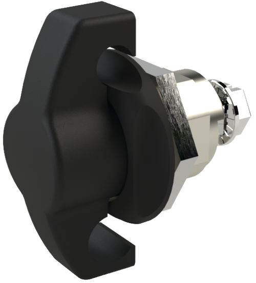 SCE-PLWKB Saginaw Control and Engineering Black Padlocking Wing Knob Door Latch