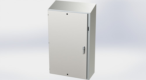 SCE-60XEL3716SSST | Saginaw Control & Engineering 60 x 37.375 x 16 S.S. XEL Sloping Top Enclosure