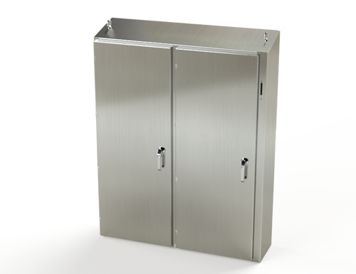 SCE-60XEL4912SSST | Saginaw Control & Engineering 60 x 49 x 12 S.S. 2DR XEL Sloping Top Enclosure