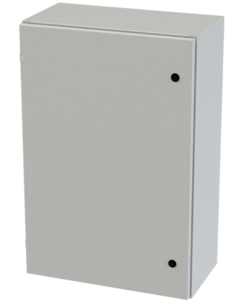 SCE-36EL2412LPLG Saginaw Control and Engineering 36in x 24in x 12in Carbon Steel Enclosure with Hinged Cover and Quarter Turn Latches