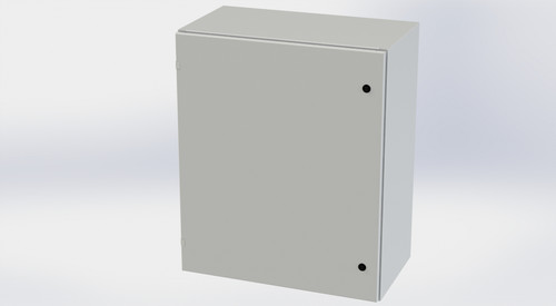 SCE-36EL3016LPLG Saginaw Control and Engineering 36 x 30 x 16 Carbon Steel Enclosure with Hinged Cover and Quarter Turn Latches
