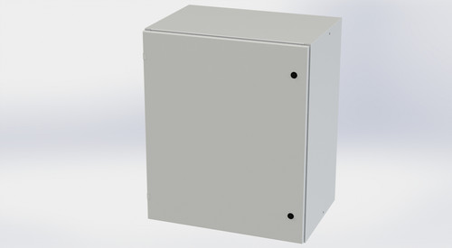 SCE-36EL3020LPLG Saginaw Control and Engineering 36 x 30 x 20 Carbon Steel Enclosure with Hinged Cover and Quarter Turn Latches