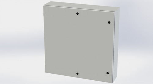 SCE-36EL3608LPLG Saginaw Control and Engineering 36 x 36 x 8 Carbon Steel Enclosure with Hinged Cover and Quarter Turn Latches