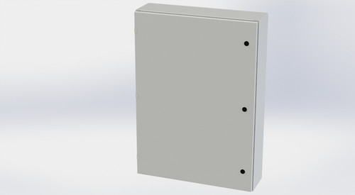 SCE-42EL3008LPLG Saginaw Control and Engineering 42 x 30 x 8 Carbon Steel Enclosure with Hinged Cover and Quarter Turn Latches